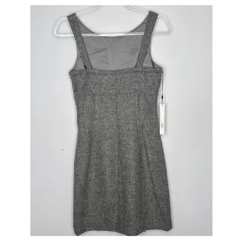Susana Monaco 2000s Lambswool Gray Sheath Dress Fall Hoilday Sz 2