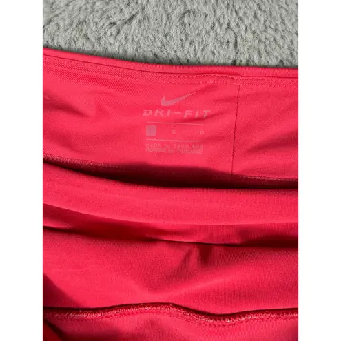 Nike NWOT  Red Tennis Skirt Skort Women L Athletic Activewear Pleated with Shorts