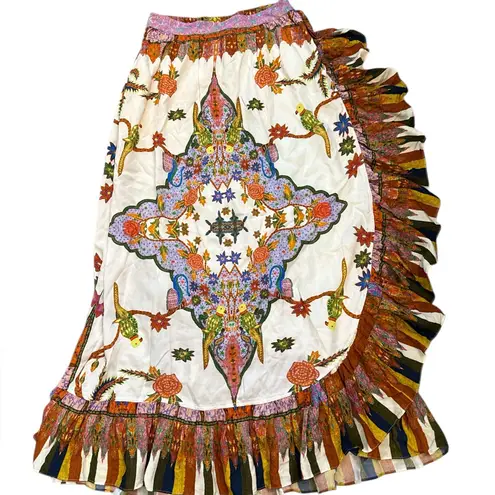 Cleobella Devansh Skirt in Kali Print Boho Midi Skirt Size Medium NWT