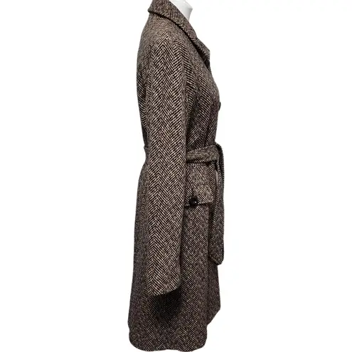 Apt. 9  brown tan herringbone wool belted coat size xl