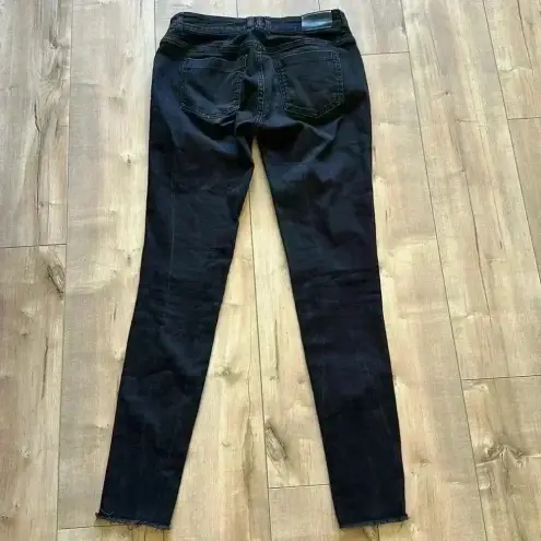 ANINE BING  Distressed Knee Skinny Jeans in Washed Black Sz 27