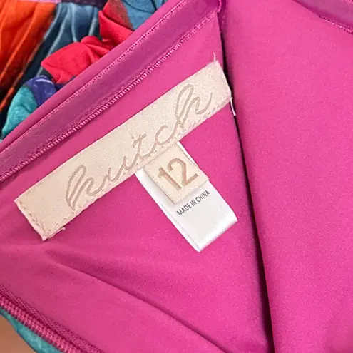 Hutch Sabina Floral Tiered Plissé Gown in Multi Size US 12