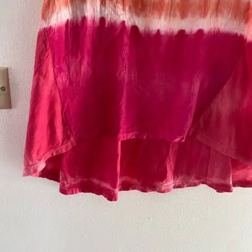 Ben and Lucia Anthropologie Aurora tie dye tank size S 100% silk Pink