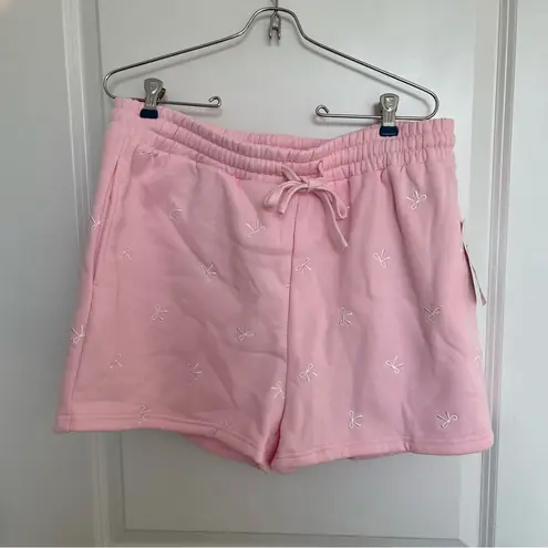 Altar'd State NEW Altar’d State AS Revival Pink and White Bow Shorts Size XXL NWT