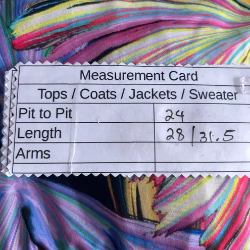 Slinky Brand Womans Cardigan Size 1X Abstract Art To Wear Eclectic Artsy