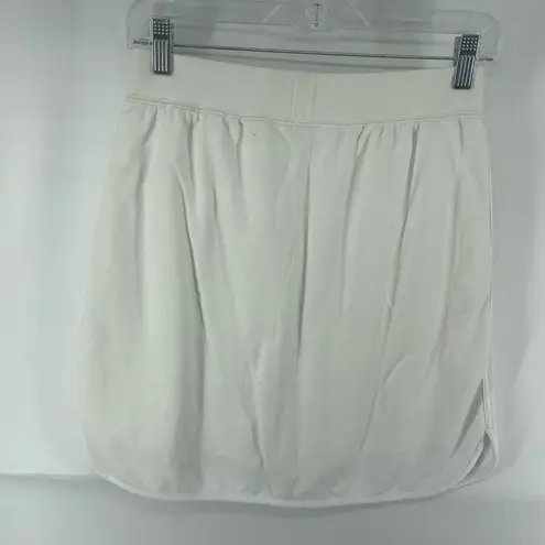 Denim & Co  Women's Activewear Skort Elastic Waistband Mini Skirt White Small