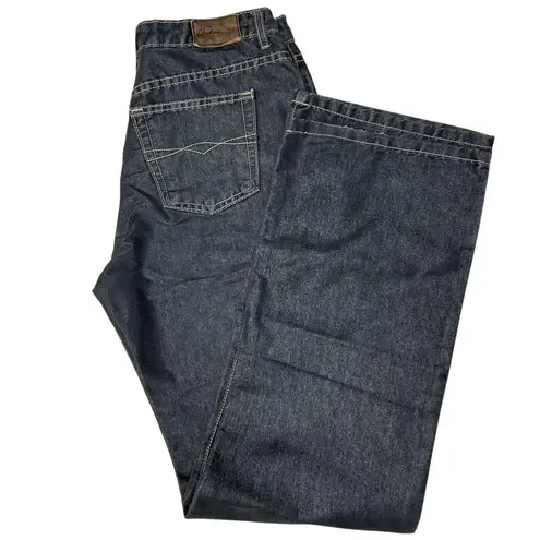 Arden B . Women's Waxed Shimmery Black Jeans Lightly Distressed Boot Cut Size 8