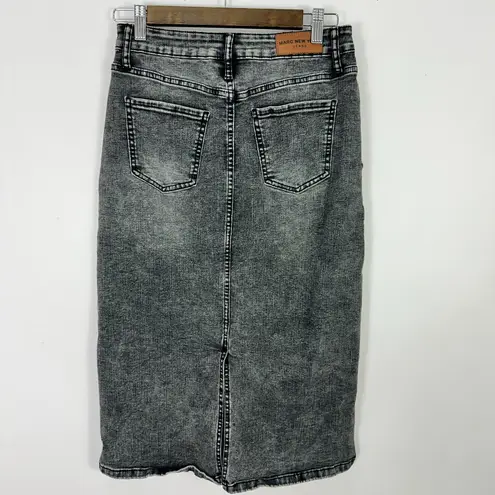 Marc New York Jeans Skirt 4 Black Denim Pencil Midi 90s Grunge Minimalist Chic