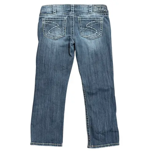 Silver Jeans Santorini Womens 30 Crop Capris Cropped Denim Pants Faded Blue Wash