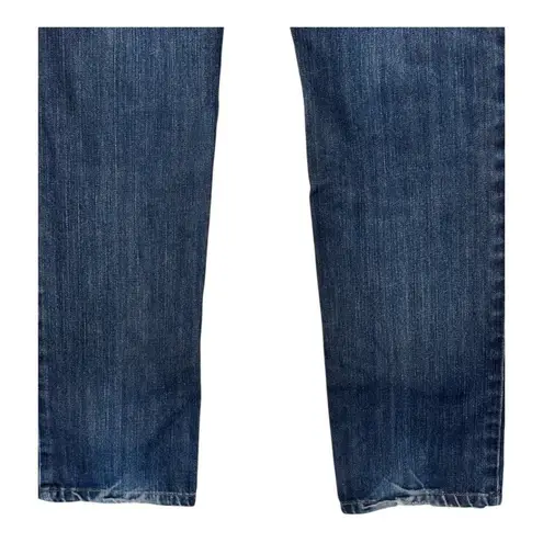 Edwin Jeans Women 29 Blue Medium Wash Distressed Japanese Denim Straight Leg 402