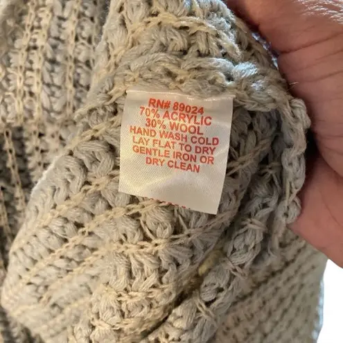 English Laundry Cardigan Womens XL gray Dolman sleeve oversize open knit sweater