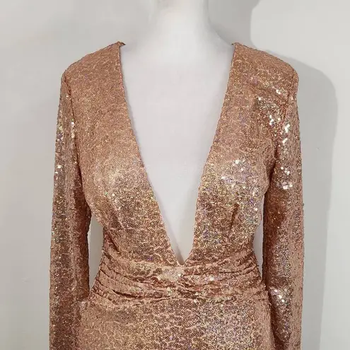 Charlotte Russe  Pink Sequin Bodycon Dress Size Small Sequin Cocktail Dress