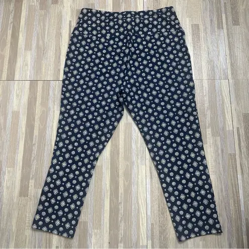 Westport Deep Blue Capri Leggings, Size Large