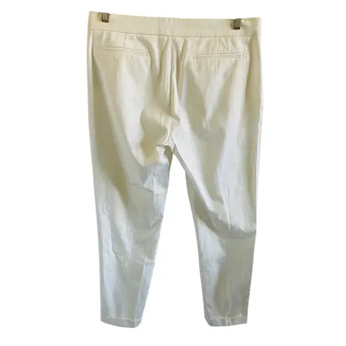 Escada Sport Ivory Jacquard Slim Pants Subtle Snakeskin Size 6