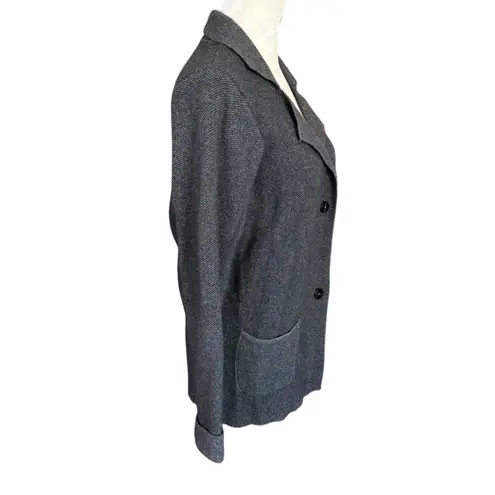 Benedetta B. black long sleeve collared soft blazer jacket women's size medium