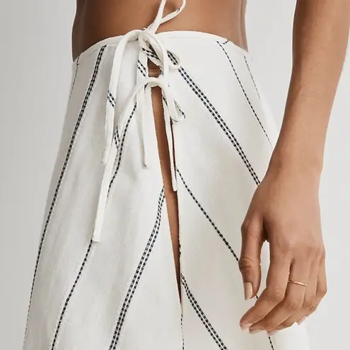 Madewell New  Side-Tie Cover-Up Midi Skirt in Stripe Size XXSmall