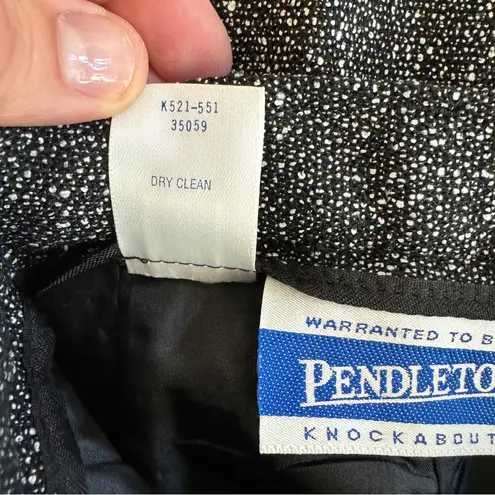 Pendleton  Vintage Black Wool Blend Pencil Skirt Pockets Womens Size 12 Classic