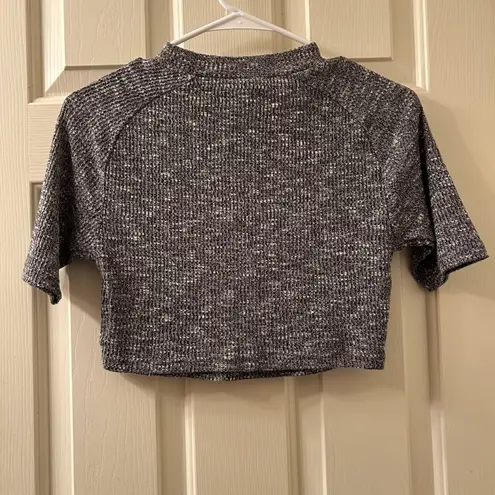 Gymshark Slounge Crop Top Size Medium Black Marl