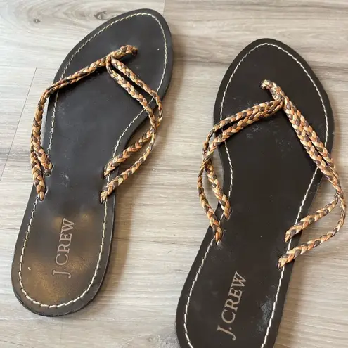 J.Crew  10 Gold Braided Sandals