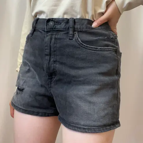 Uniqlo NWOT  Dark Gray High Rise Denim Jean Shorts Size 27 Small