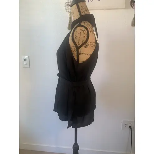 Prologue (G-213) Shorts sleeves womens blouse size L black color