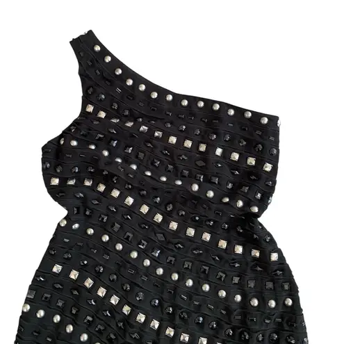 Warehouse Ladies Black Studded Beaded One