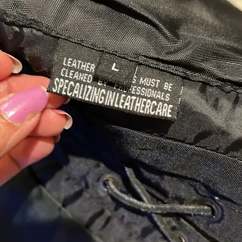 Black Leather Vest by Bike Night Leathers Womens size L Y2K Size L