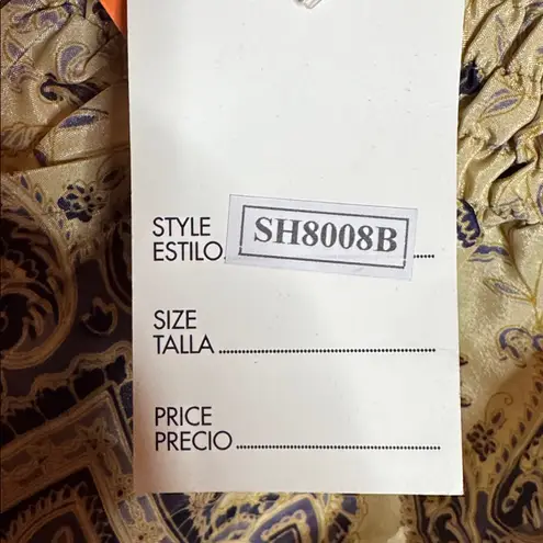 NWT Junglee Billee Boho Elastic Shorts w/ Beaded Tie Size XS / Small / Medium Blue