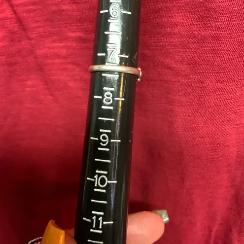 Elegant Vintage Sterling Silver and Red Gemstone Ring