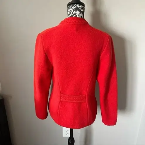 Giesswein Tirol Vintage Blazer Wool Jacket Red Fancy Large (no size tag)
