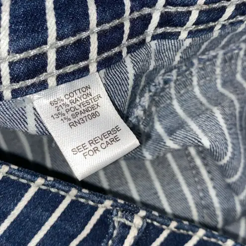 Cato  blue & white striped denim skirt size 8