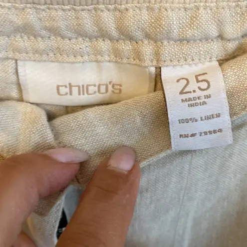 Chicos’s The Ultimate Fit Linen Pants Semi Natural Size undefined