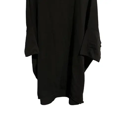 City Chic T Shirt Dress Women's Size XXL Black Flowy 1/2 Sleeve Casual Relaxed