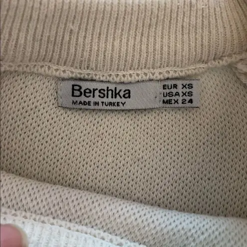 Bershka Shaggy Sleeve Sweater Ivory Small S
