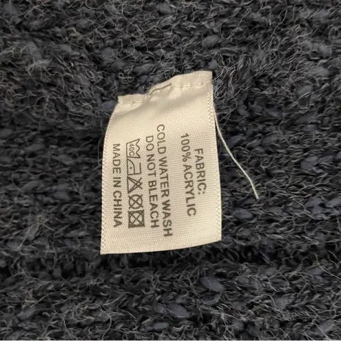 Glitzy Girlz Open Front Multicolor Pattern Cardigan with Fringe Medium Blue - Image 5