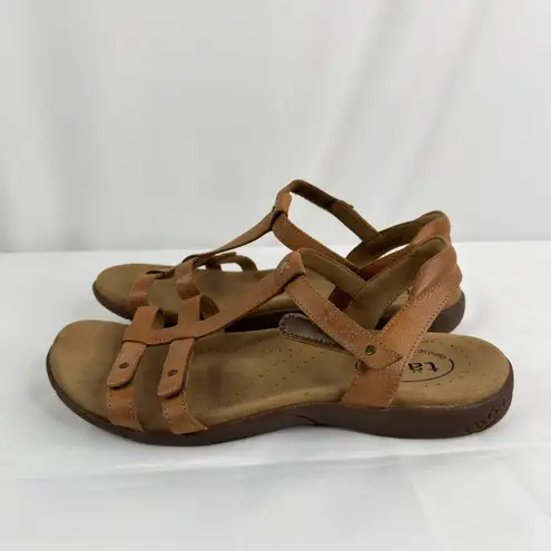 Taos Trophy 2 Honey Supportive Adjustable Leather Sandals Size 10 Brown