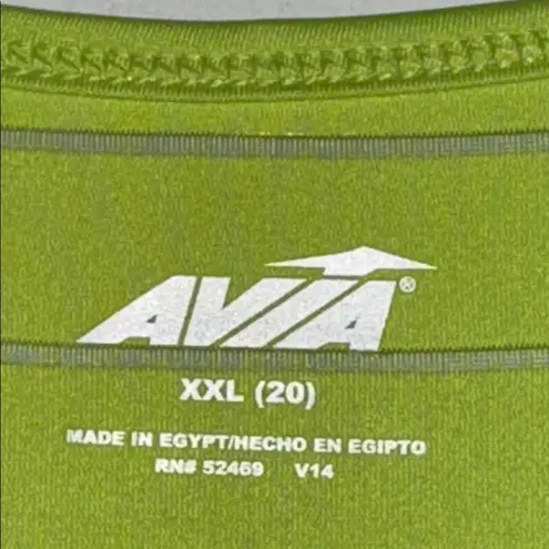 Avia Sheer Stripe Racerback Tank Top Lime Green Women’s XXL 2X 20