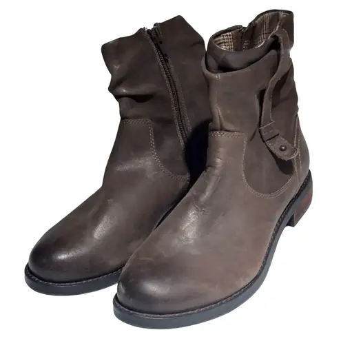 Abeo Yasmin Brown Leather Ankle Side Zipper Women’s Boots Booties size 6