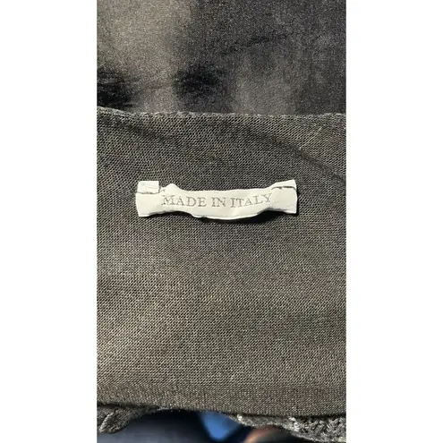 Embroidered Silk Blend Women Top VTG Sheer Lined Braided Straps Boho Goth Whimsy Black Size undefined