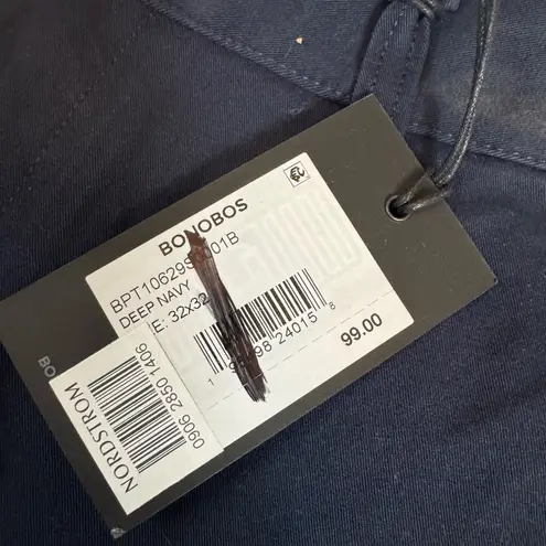 Bonobos Chino 2.0 Pants Size 32x32 Deep Navy Stretch Straight Leg NWT Blue