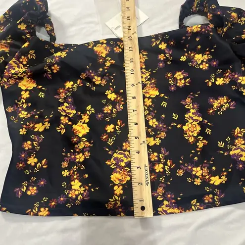 C/MEO COLLECTIVE NWT All Right Now LS Top Puff Sleeve Floral SIZE Large
