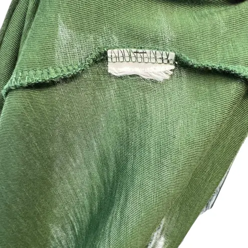 Nation Ltd Violet Prim And Proper Top Tee Blouse Pima Cotton Green Size XS