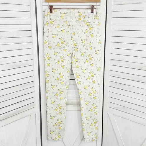 Judy Blue Golden Meadow Skinny Fit Mid Rise Jeans Cream Yellow Size 28 7