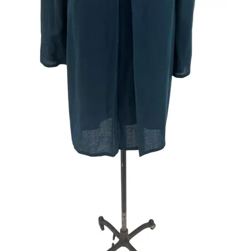 APC A.P.C. Dress Shift Box Pleat Flared Sleeve Wool Teal Blue Size 38 US 4 6