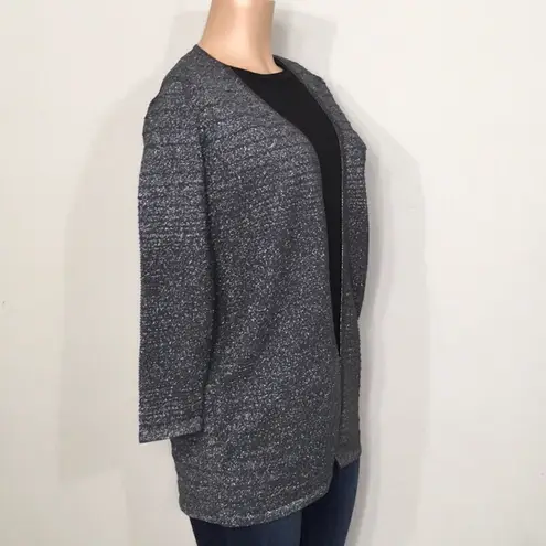 New. Alfani Blue/gray and silver metallic sweater jacket. New Blue