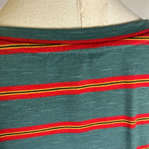 Toad&Co Womens Striped Dress S Long Sleeve Casual Tencel Lyocell Blend Green