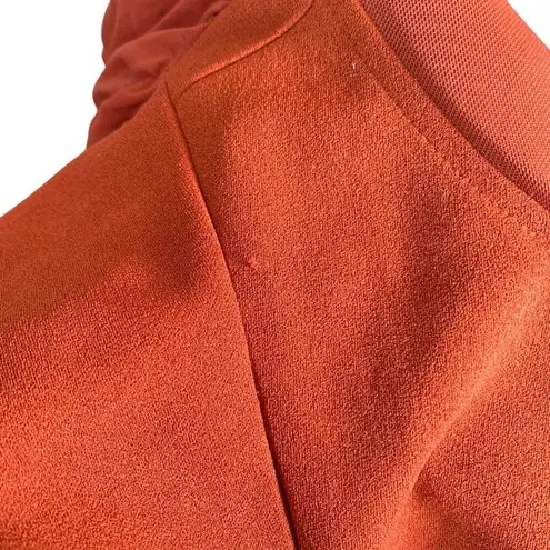 MadRag Rust Orange Ruched Long Sleeve Off The Shoulder Corset Crop Top Large Size M