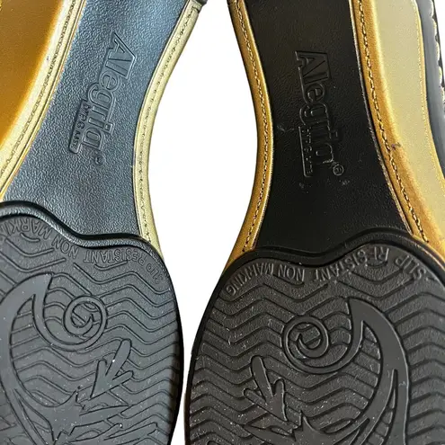 Alegria Lara Wedge Leather Sandal Schmancy Bronze