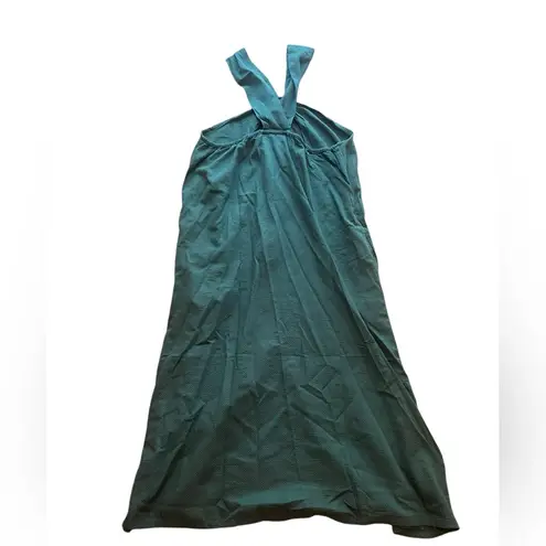 Faherty Bay Twist Seersucker Halter Dress in Colonial Blue Size XXL