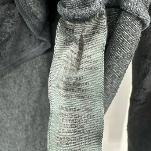 Michael Stars  Size Medium Sweater Black Velvet Hoodie Pullover Outerwear Soft‎